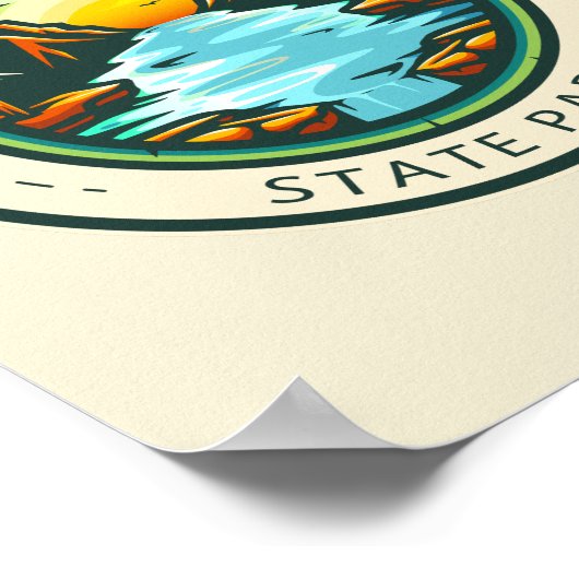 Baxter State Park Maine Badge Poster (Hoek)