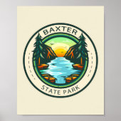 Baxter State Park Maine Badge Poster (Voorkant)