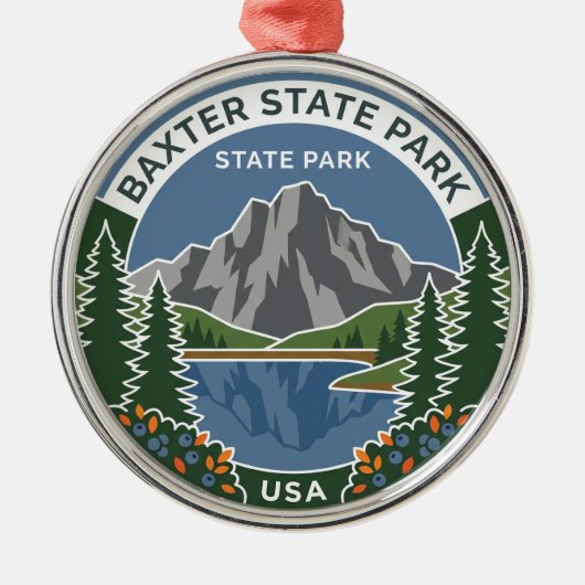 Baxter State Park Maine Metalen Ornament (Voorkant)