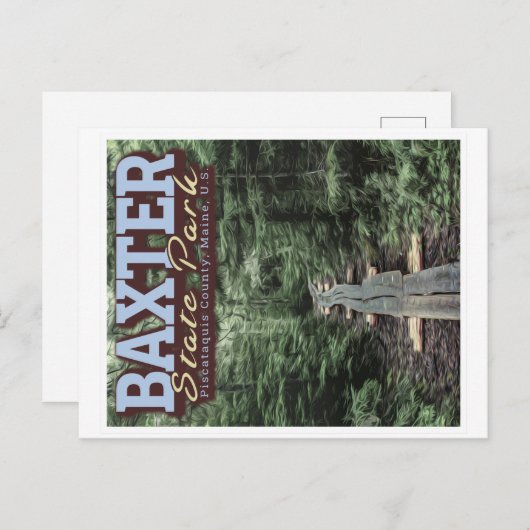 BAXTER STATE PARK - MAINE VERENIGDE STATEN BRIEFKAART (Voorkant / Achterkant)