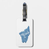 Baxter State Park Maine Wood Graan Bagagelabel (Achterkant verticaal)