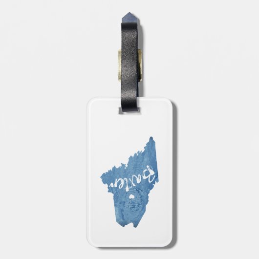 Baxter State Park Maine Wood Graan Bagagelabel (Achterkant verticaal)