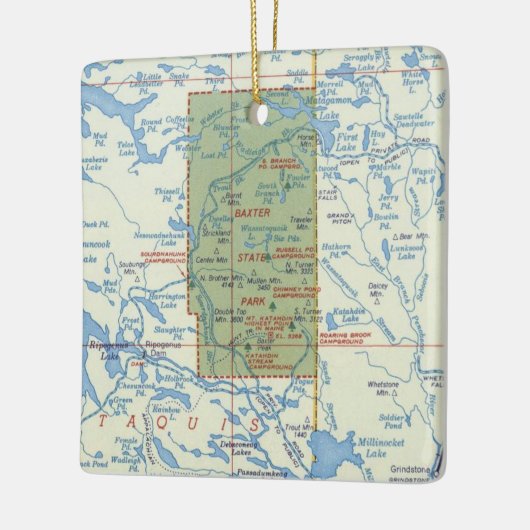 Baxter State Park ME Keramisch Ornament (Links)