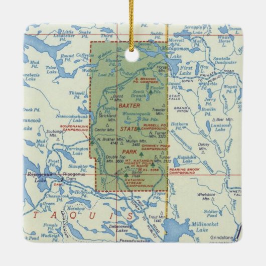 Baxter State Park ME Keramisch Ornament (Achterkant)