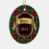 Baxter Tartan Aangepaste versiering Keramisch Ornament (Rechts)