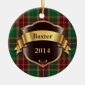Baxter Tartan Aangepaste versiering Keramisch Ornament (Voorkant)