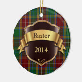 Baxter Tartan Aangepaste versiering Keramisch Ornament (Links)