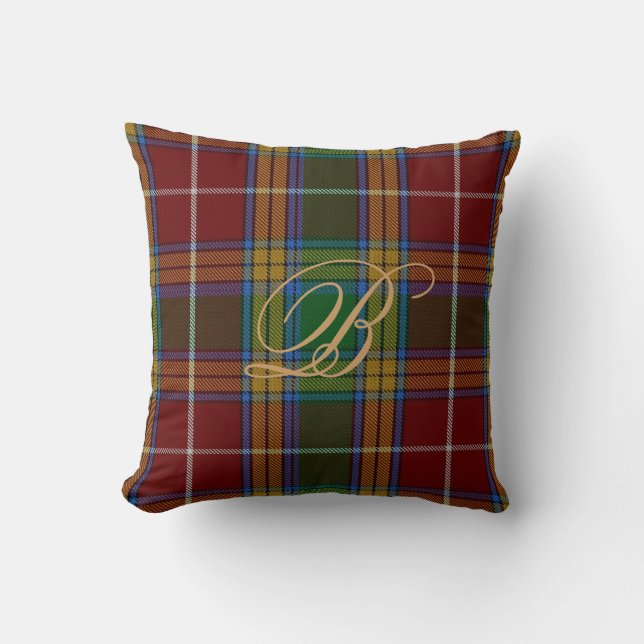 Baxter Tartan Monogram Pillow Kussen (Voorkant)