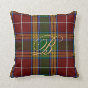 Baxter Tartan Monogram Pillow Kussen