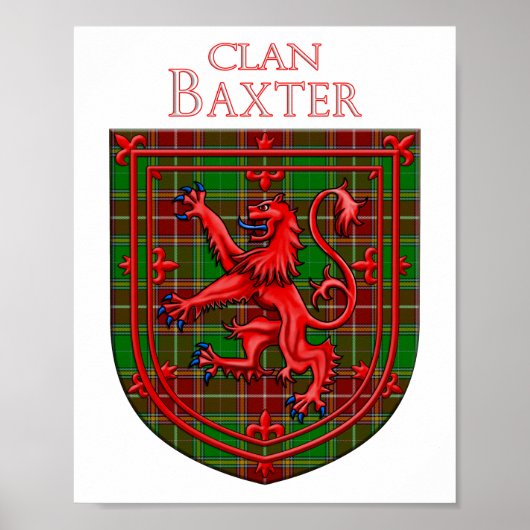 Baxter Tartan Scottish Play Lion Rampant Poster (Voorkant)