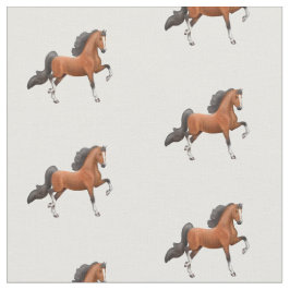 Bay American Saddlebred Horse Fabric Stof