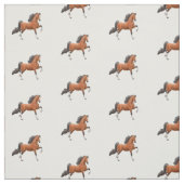 Bay American Saddlebred Horse Fabric Stof (Swatch)