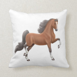 Bay American Saddlebred Horse Pillow Kussen