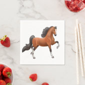 Bay Amerikaanse zadelbaars paard servetten (Insitu)