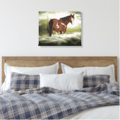 Bay and White Splash Overo Verf Paard Canvas Afdruk (Insitu (Slaapkamer))