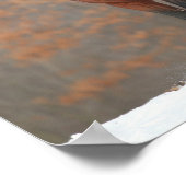 Bay Andalucian Stallion staat op sneeuw Poster (Hoek)