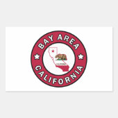 Bay Area California Rechthoekige Sticker (Voorkant)