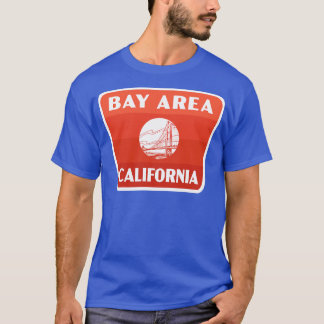 Bay Area California Retro Badge Rood T-shirt