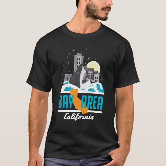 Bay Area California Shark City Shirt Design (Voorkant)