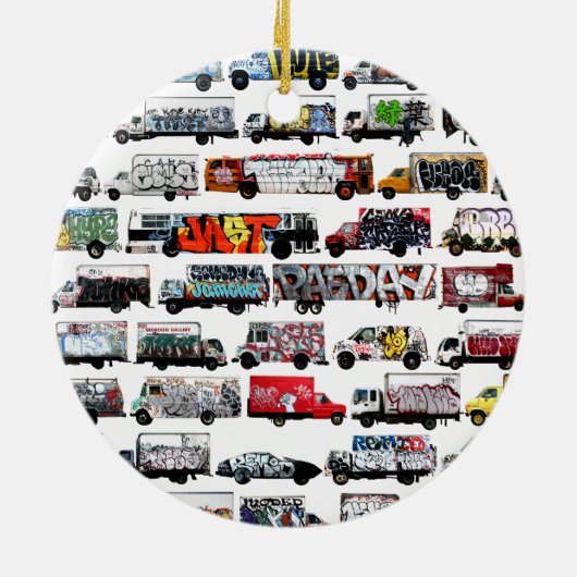 Bay Area Graffiti Trucks Keramisch Ornament (Achterkant)