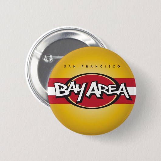 Bay Area Red en Gold Button (Voorkant /achterkant)