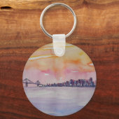 Bay Area Skyline San Francisco met Oakland Bridge Sleutelhanger (Voorkant)