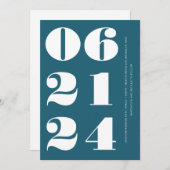 Bay Blue schoon elegant modern en minimalistisch Kaart (Voorkant / Achterkant)