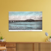 Bay Boerderij Island BridgeAlameda, CA Canvas Afdruk (Insitu (Woonkamer))