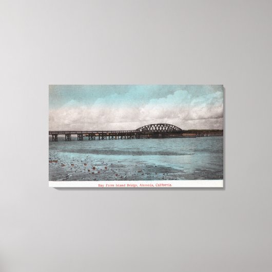 Bay Boerderij Island BridgeAlameda, CA Canvas Afdruk (Voorkant)