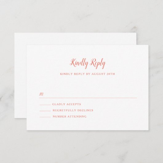 Bay Bridge Bruiloft RSVP (Voorkant / Achterkant)