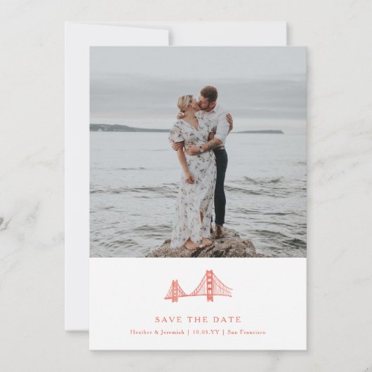Bay Bridge Foto opslaan Datum Save The Date (Voorkant)