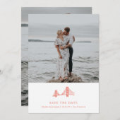 Bay Bridge Foto opslaan Datum Save The Date (Voorkant / Achterkant)