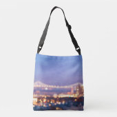 Bay Bridge Glow San Francisco Fototas Crossbody Tas (Achterkant)