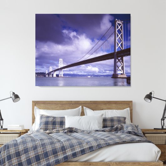 Bay Bridge San Francisco, Ca-Stretched Canvas Prin (Insitu (Slaapkamer))