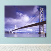 Bay Bridge San Francisco, Ca-Stretched Canvas Prin Afdruk (Insitu (Houten vloer))