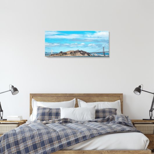Bay Bridge stretched canvas Print (Insitu (Slaapkamer))