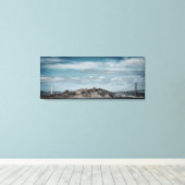 Bay Bridge stretched canvas Print (Insitu (Houten vloer))