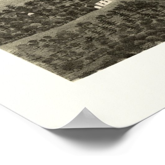 Bay City, MI Panoramic Map - 1867 Poster (Hoek)