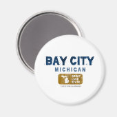 Bay City Michigan Great Lake State Magneet (Voorkant / Achterkant)