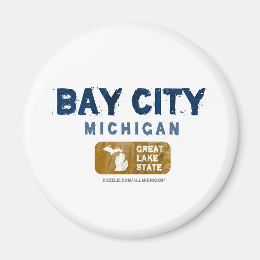 Bay City Michigan Great Lake State Magneet (Voorkant)