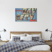 Bay City, Michigan - Large Letter Scenes 2 Canvas Afdruk (Insitu (Slaapkamer))