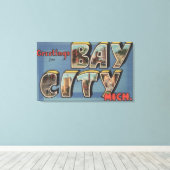 Bay City, Michigan - Large Letter Scenes 2 Canvas Afdruk (Insitu (Houten vloer))