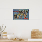 Bay City, Michigan - Large Letter Scenes 2 Poster (Keuken)