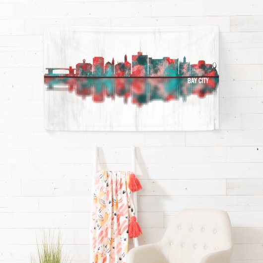 Bay City Michigan Skyline Spandoek (Insitu)