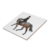 Bay Dressage Horse Tile Tegeltje (Zijkant)
