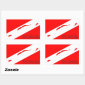 Bay Eilanden Scuba Rechthoekige Sticker (Vel)