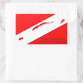 Bay Eilanden Scuba Rechthoekige Sticker (Tas)