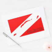 Bay Eilanden Scuba Rechthoekige Sticker (Envelop)