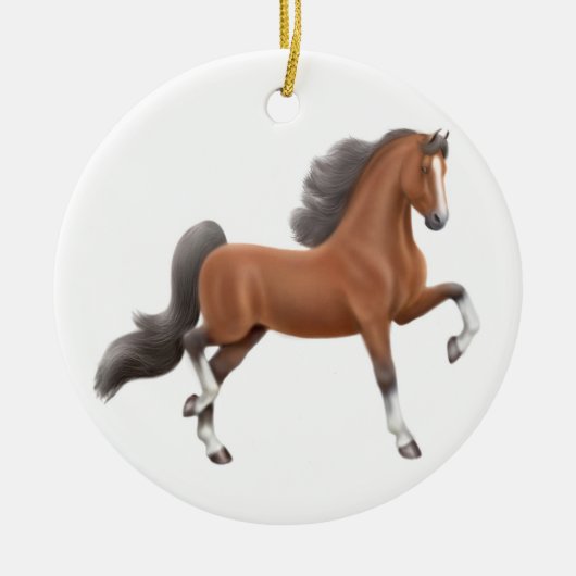 Bay Gaited Horse Ornament (Voorkant)