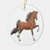 Bay Gaited Horse Ornament (Links)